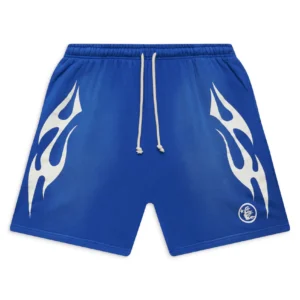 Hellstar Flame Shorts - Blue