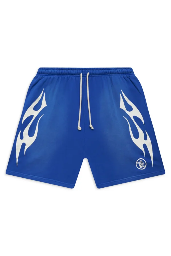 Hellstar Flame Shorts - Blue
