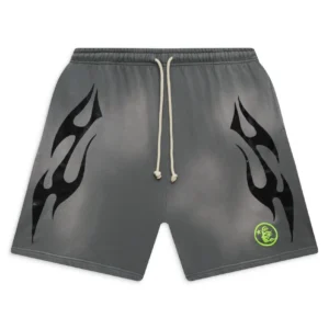 Hellstar Flame Shorts - Grey