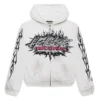 Hellstar Records Glitter Zip-Up - White