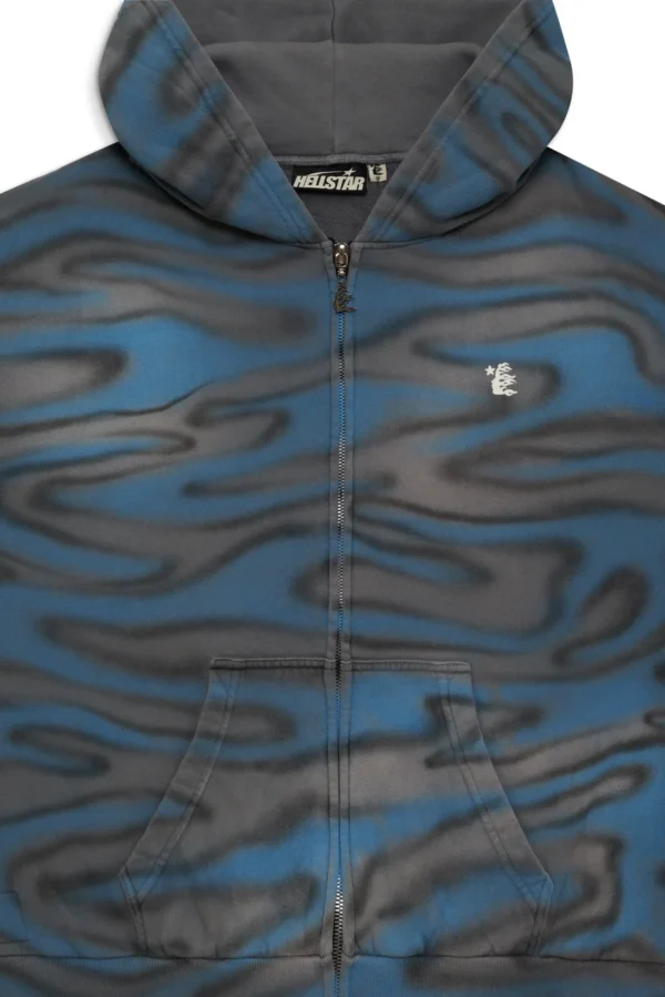 Hellstar Classic Logo Airbrush Zip-Up Grey - Image 3