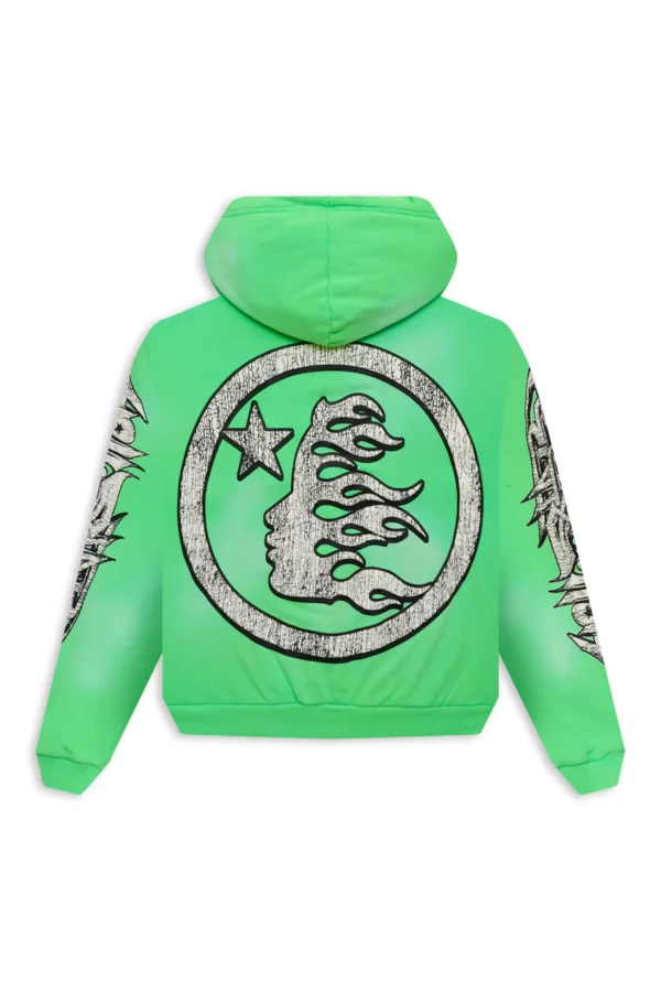 Hellstar Graffiti Zip-Up - Green - Image 2