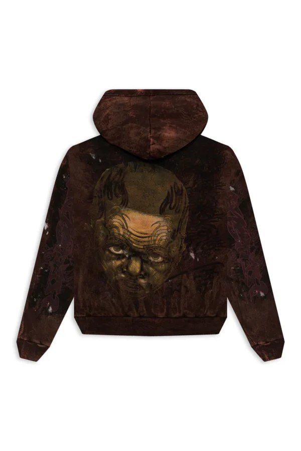 Hellstar Graffiti Hoodie Brown - Image 2