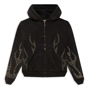 Hellstar Studded Flame Zip-Up