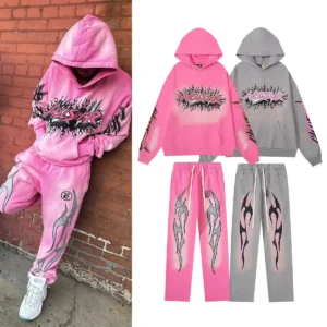 Hellstar Tracksuit Pink & Grey