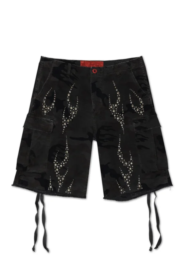 Hellstar Studded Cargo Shorts Brown