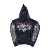 Black-Hellstar Airbrushed Skull Hoodie