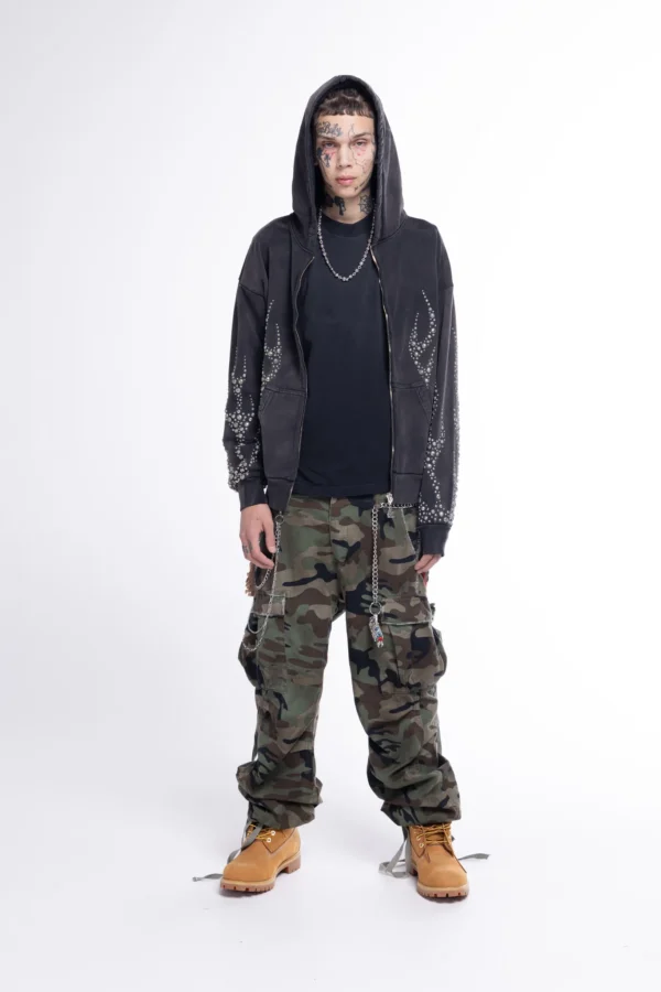 Hellstar Studded Flame Zip-Up - Image 2