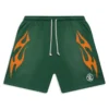 Hellstar Flame Shorts Green