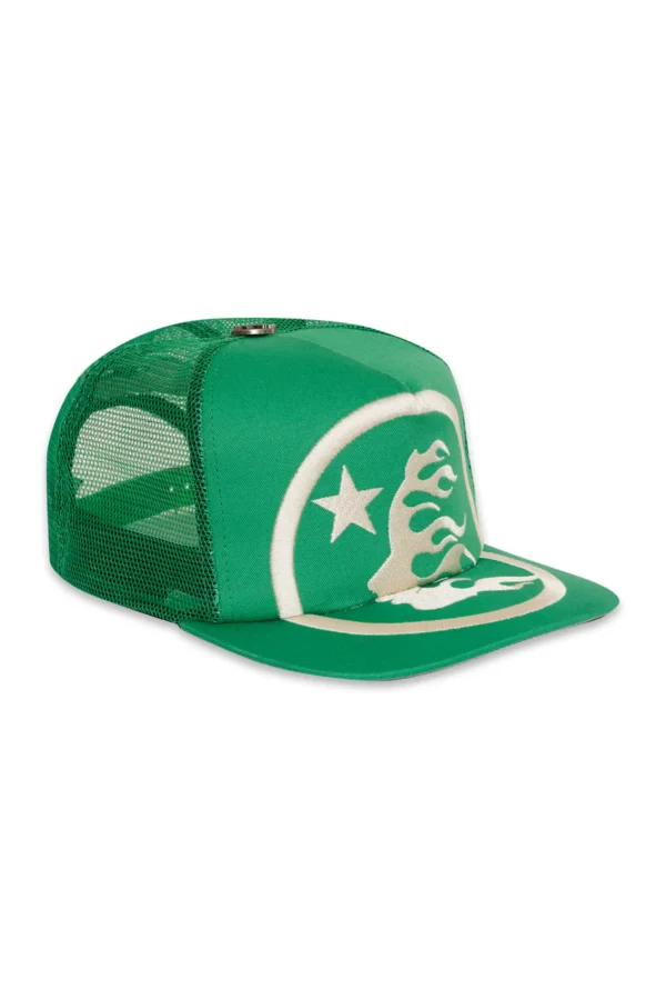 Green Hellstar Big Logo Trucker Snapback Hat - Image 2