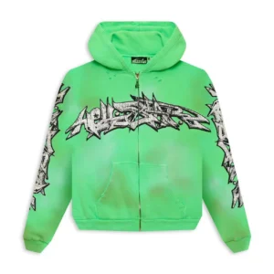 Hellstar Graffiti Zip-Up - Green