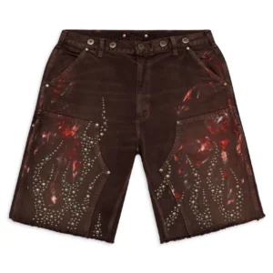 Hellstar Studded Denim Shorts