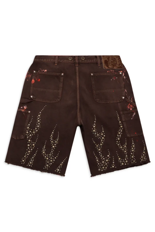 Hellstar Studded Denim Shorts - Image 2