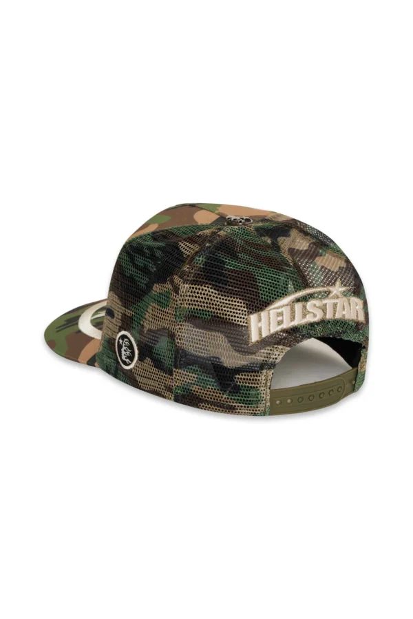Military Hellstar Big Logo Trucker Snapback Hat - Image 3
