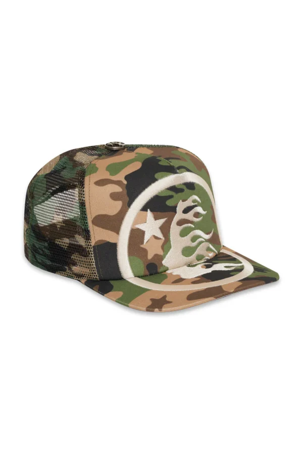 Military Hellstar Big Logo Trucker Snapback Hat - Image 2