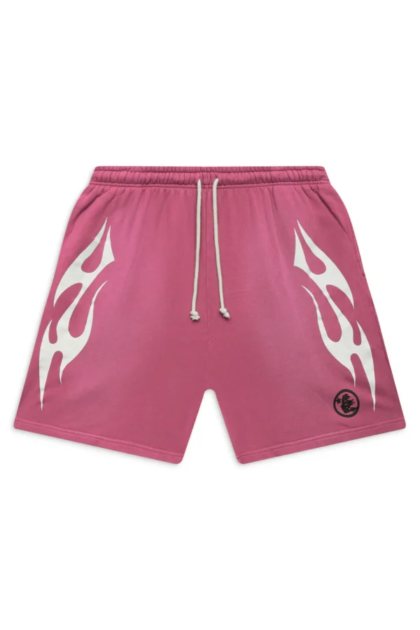 Hellstar Flame Shorts Pink